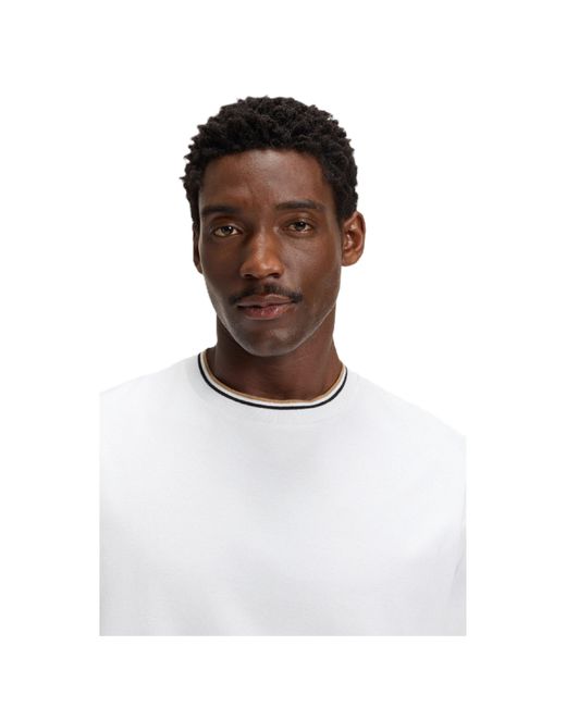 Boss White H Tames Short Sleeve Polo Shirt for men