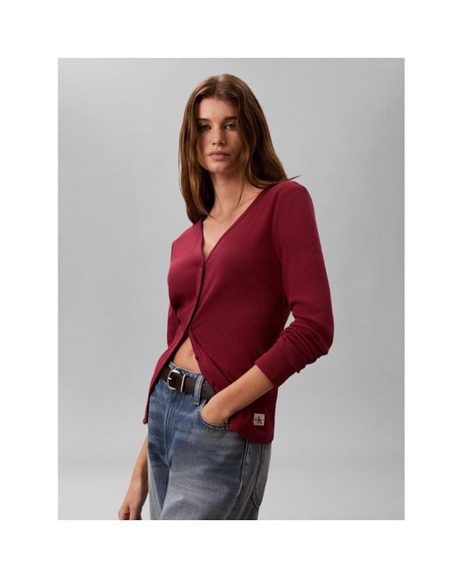Calvin Klein Purple Ckj Cardigan