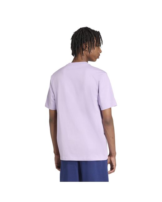 Adidas Purple Essentials Single Jersey Logo T-Shirt for men