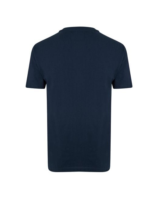 Original Penguin Blue Regular Fit Crew Neck T-Shirt With Chest Pocket for men