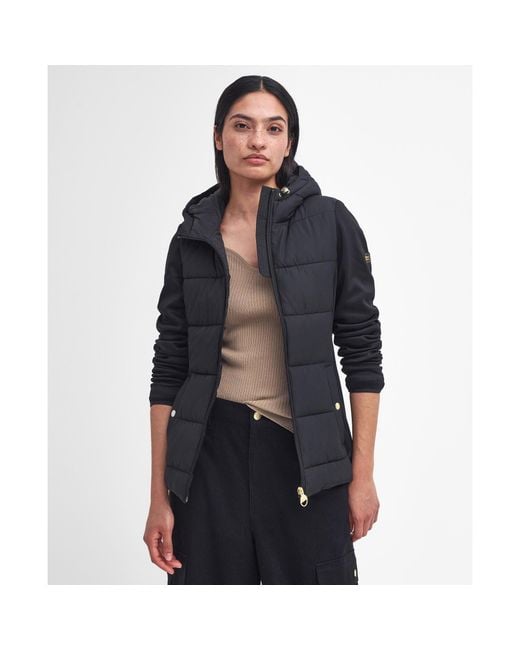 Barbour Blue Bondar Quilted Hooded Hybrid Jacket
