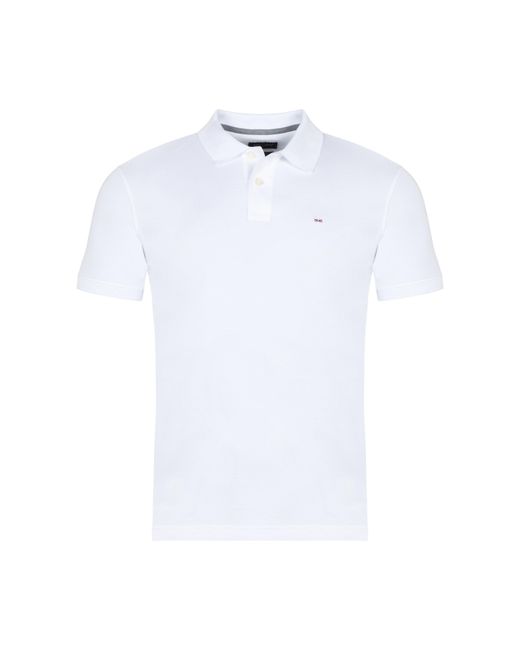 Eden Park White Stretch Pima Cotton Polo for men
