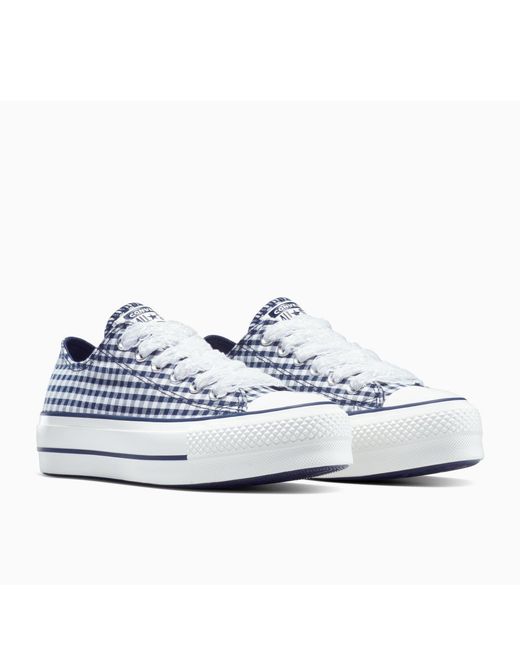 Converse Blue Chuck Taylor All Star Lif Platform Trainers