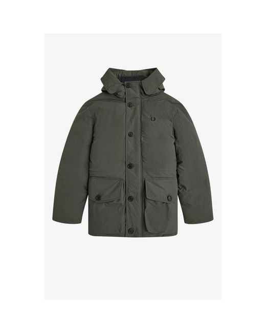 Fred Perry Green Fred Pockt Parka Sn64 for men