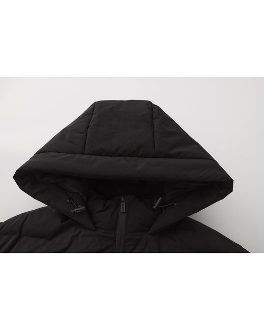 Everlast Black Water Resistant Windproof Detachable Hood Long Sleeve Puffer Jacket