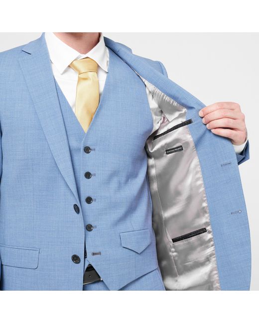 Without Prejudice Blue Kilburn Slim Fit Suit Jacket for men