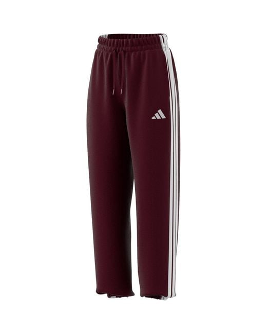 Adidas Red Essentials 3-Stripes Pants Slim