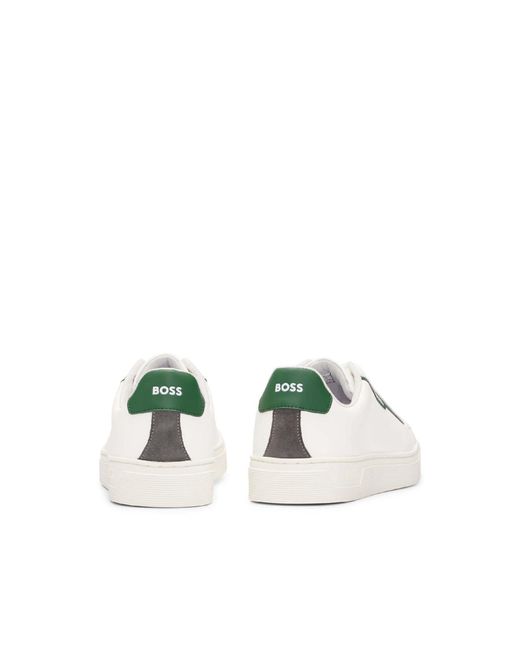 Boss White Rhys Tennis Trainers for men