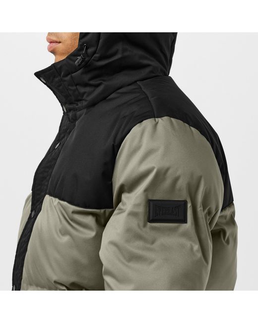 Everlast Green Water Resistant Windproof Hooded Short Puffer Jacket for men