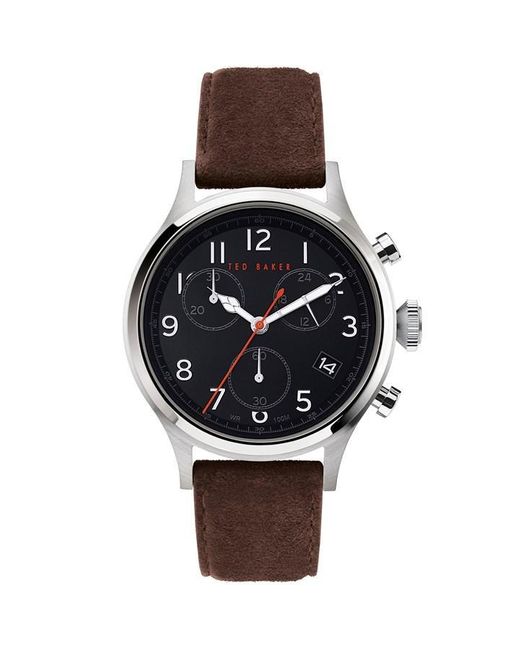 Ted Baker Black Steel Fashion Analogue Quartz Watch Bkplnf906uo for men