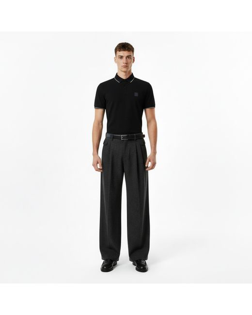 Boss Black Pique Short Sleeve Polo Shirt With Logo Detail for men