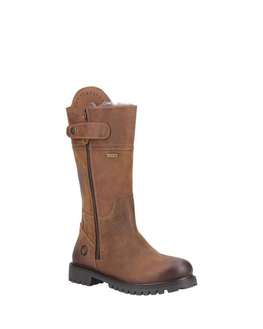Cotswold Brown Bushcombe Flat Ankle Boot