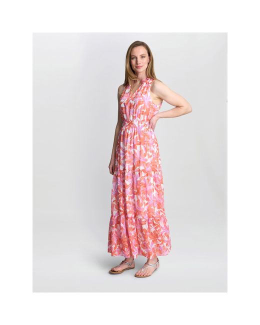 Gina Bacconi Women's Floral Scuba Maxi Dress Vestito Da Cocktail