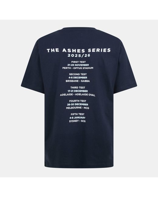 Castore Blue Ashes Tour Crew Neck T-Shirt for men