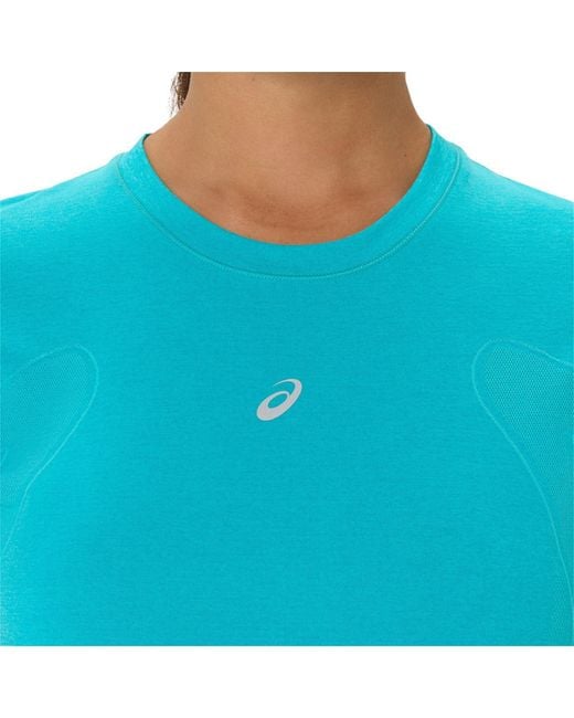 Asics Blue Road Seamless Ss Top Running