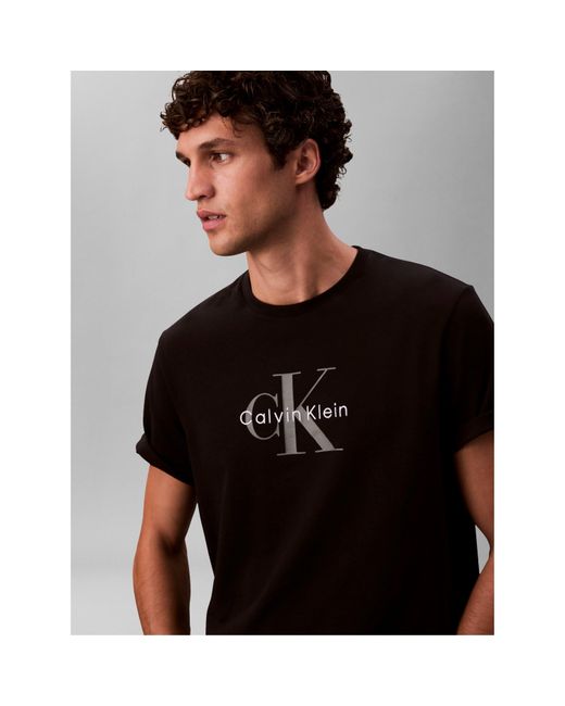 Calvin Klein Black Monogram T-Shirt for men