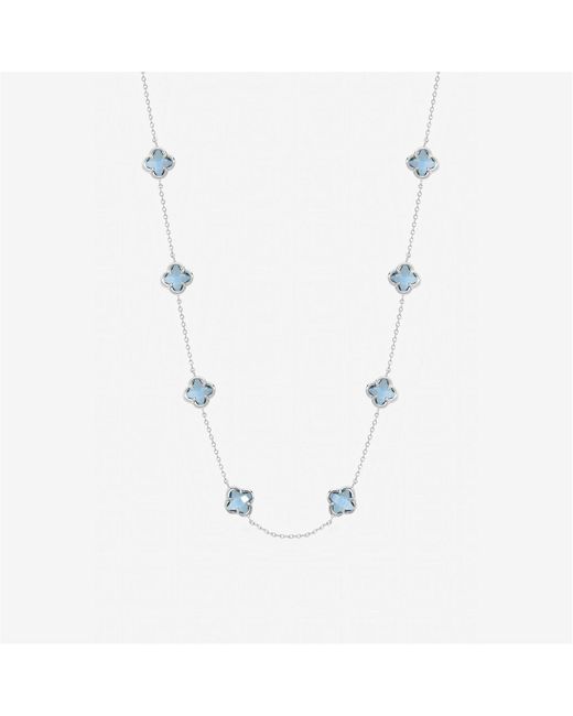 Inicio Blue Light Sapphire Clover Necklace
