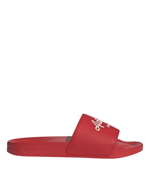 Adidas Red Adults Adilette Shower Sliders