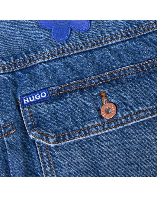 HUGO Blue Corso/Tape Denim Jacket for men