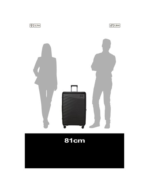 Samsonite Black Intuo Spinner 81X54X33/36Cm Exp Extra Large Hard Suitcase