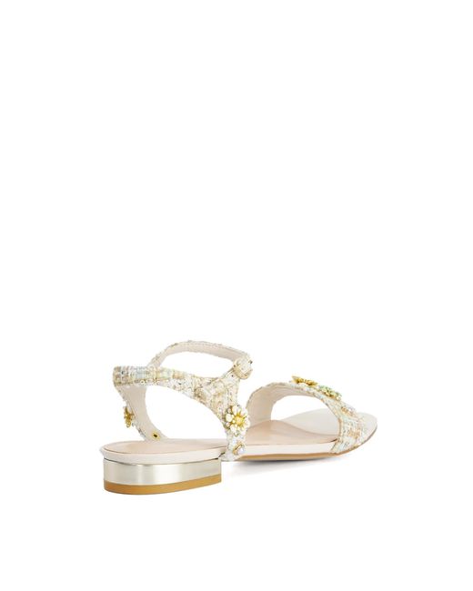 Dune Natural Nemesia Flat Sandals