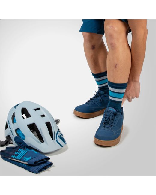 Endura Blue Bb Stripe Cycling Socks