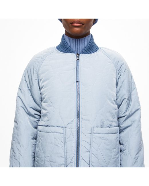 Varley Blue Serina Reversible Quilt Jacket