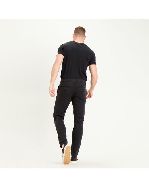 Levi's Black Chino Regular Tapered Trousers for men