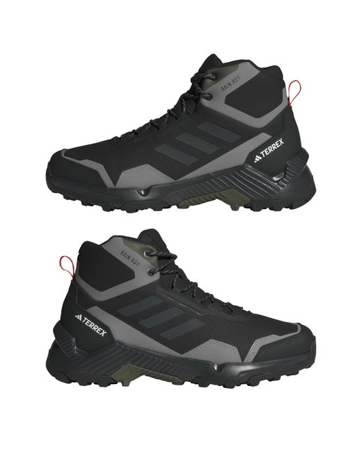 Adidas Black Terrex Eastrail Mid Waterproof Hiking Shoes for men