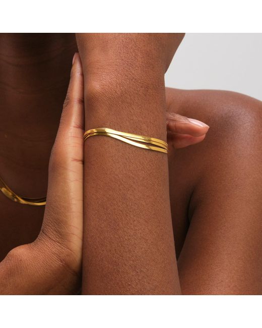Jon Richard Metallic Plated Waterproof Snake Chain Bracelet