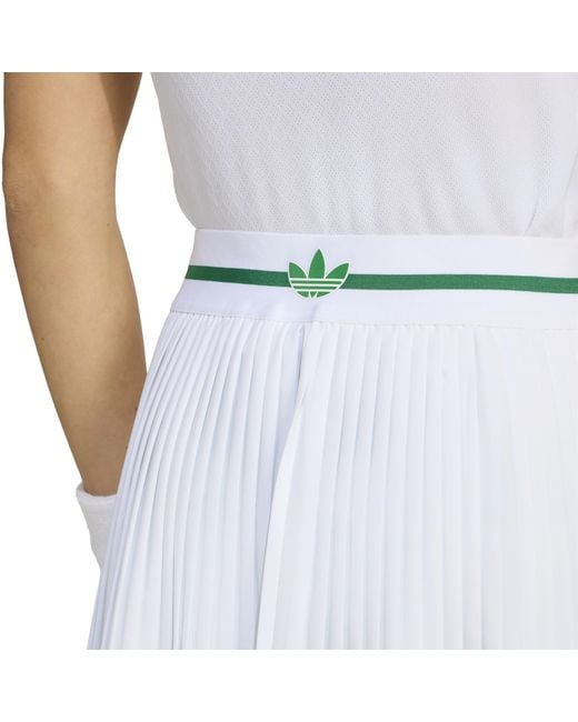 Adidas White Wimbledon Pleated Skort
