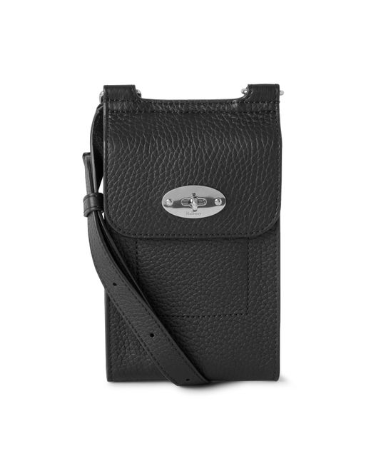 Mulberry Black Mini Antony Leather Crossbody Pouch for men