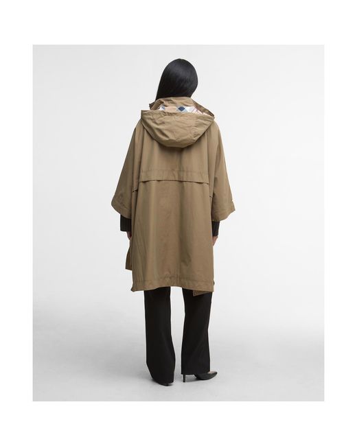 Barbour Natural Everlee Showerproof Hooded Long Sleeve Knee Length Rain Anorak