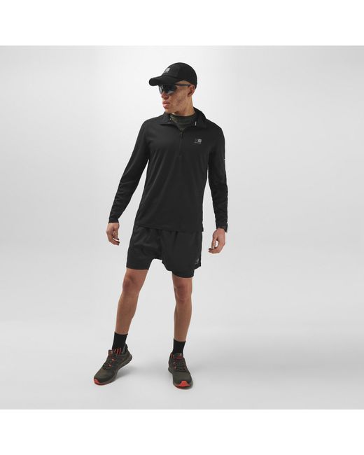 Karrimor Black Long Sleeve 1/4 Zip Top for men