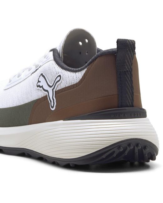PUMA White Gruve Spikeless Golf Shoes for men