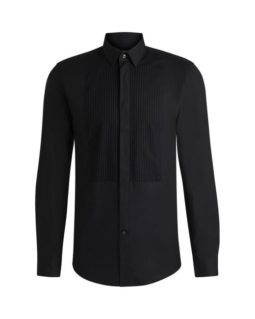 Boss Black Hhankparty5 Long Sleeve Patterned Tailored Shirt for men