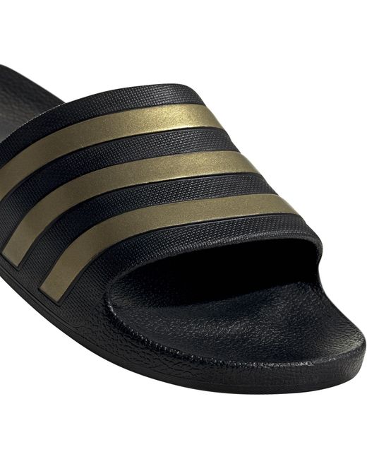 Adidas Black Adilette Aqua Slide