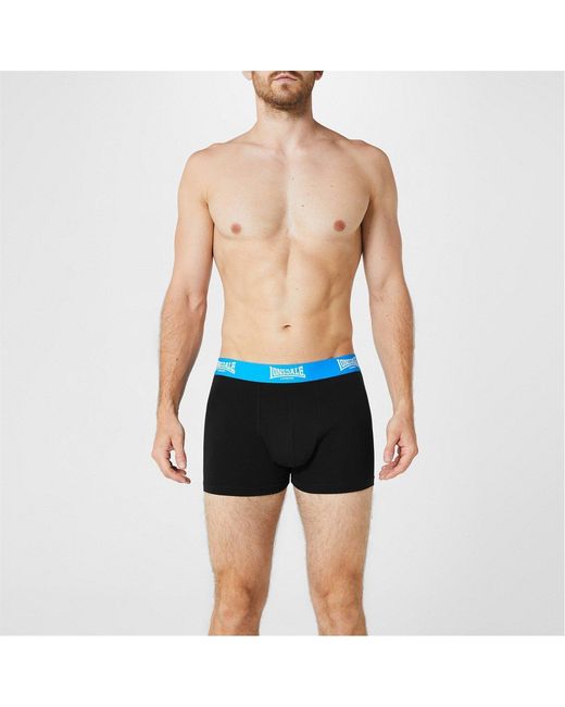 Lonsdale Black Trunk Shorts 2 Pack for men