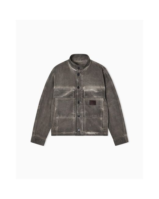 Emporio Armani Gray Blouson Jacket for men