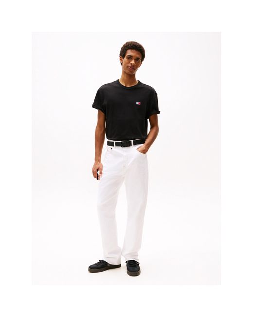 Tommy Hilfiger Black Classic Tommy Small Badge T Shirt for men