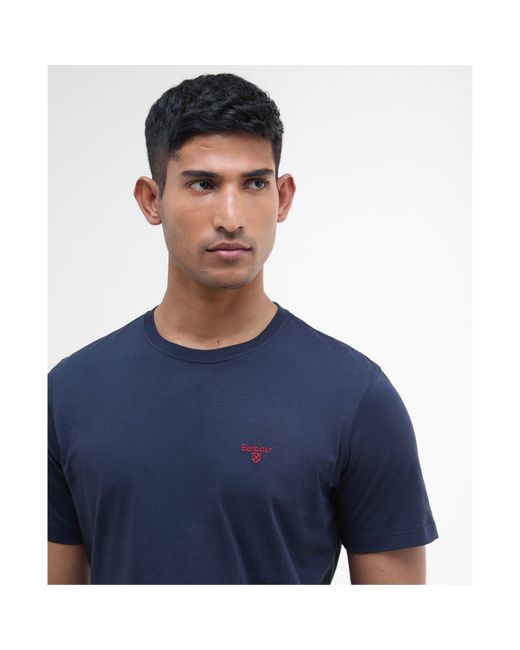 Barbour Blue T-Shirt Essential Sports Tee for men