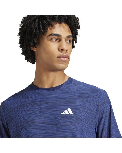 Adidas Blue Train Essentials Stretch Training T-Shirt for men