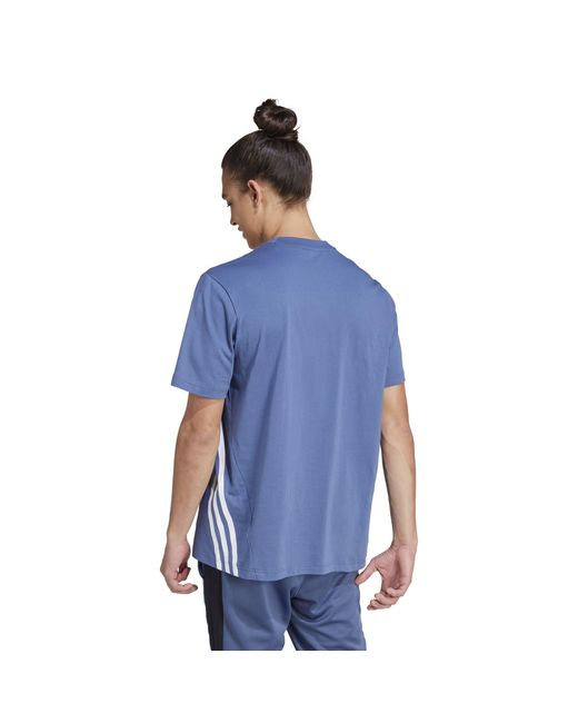 Adidas Blue Future Icons 3-Stripes T-Shirt for men