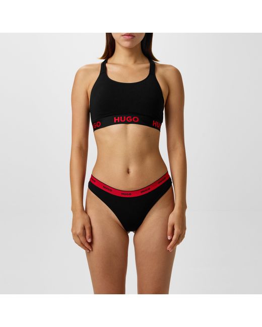 HUGO Black Padded Sports Bra