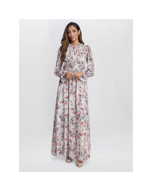 Gina Bacconi Multicolor Thea Sheered Long Sleeve Dress