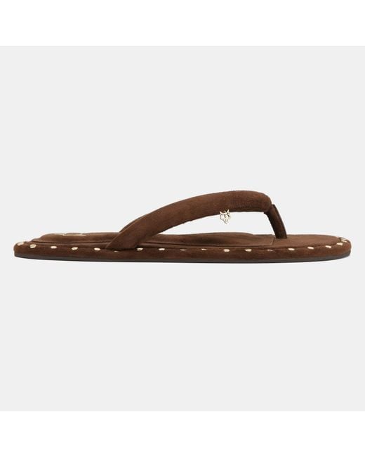 Naked Wolfe Brown Grenada Leather Flip Flop