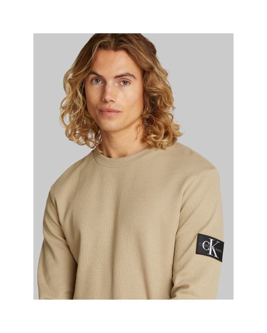 Calvin Klein Natural Waffle Long Sleeve Top for men
