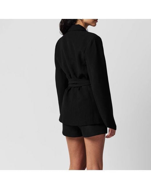 Odd Muse Black Belted Long Sleeve Blazer