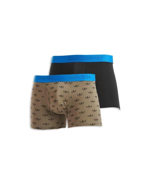 Adidas Originals Blue Originals Comfort Flex Cotton 2-Pack Boxer for men
