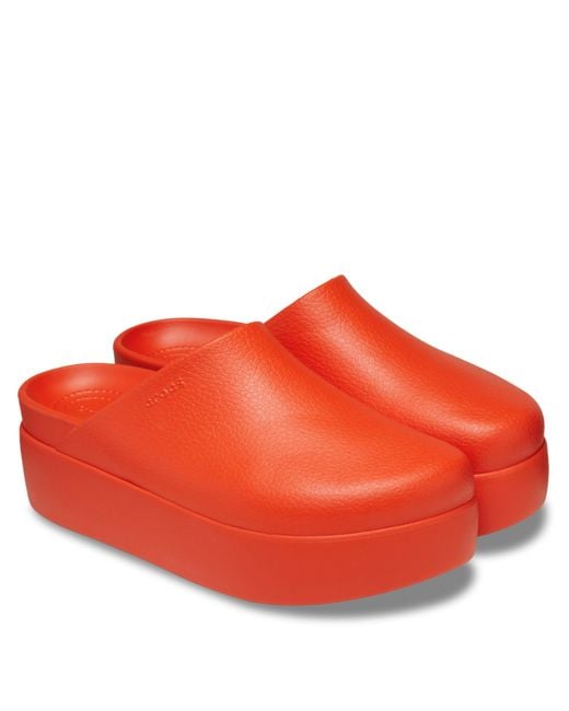 CROCSTM Red Dylan Platform Clogs